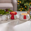 Gerson White/Red Snowman Christmas Scented Wax Candle 8 in. (Pack of 6)