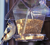 Window Cafe Bird Feeder, Clear, 0.75 qt.Cap