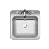 Kindred Stainless Steel Top Mount 15 in. W X 15 in. L Single Bowl Bar Sink