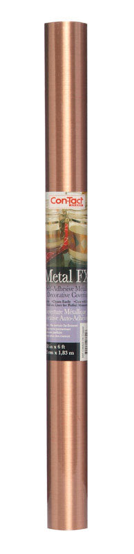 Con-Tact Brand Metal FX 6 ft. L x 18 in. W Copper Self-Adhesive Shelf Liner