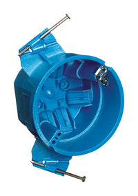 Carlon 25 cu in Round Thermoplastic Electrical Ceiling Box Blue