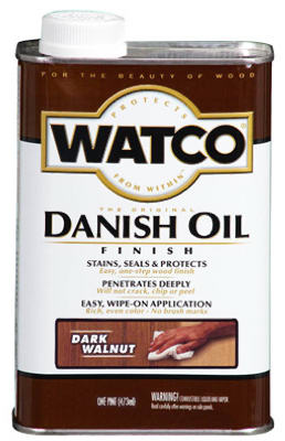 Watco Rust-Oleum Transparent Dark Walnut Oil-Based Danish Oil 1 pt. (Pack of 6)
