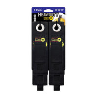 Wrap-It Black Storage Straps 50 lb. 6 pk