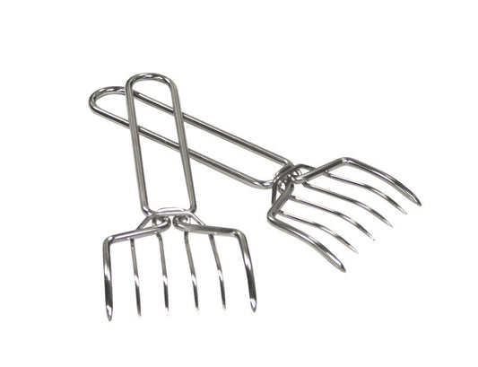 Grill Mark Silver Stainless Steel Meat Claws