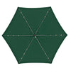 Living Accents 9 ft. Tiltable Hunter Green Solar Market Umbrella