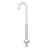Hampton Small Zinc-Plated Silver Zinc 0.6875 in. L J-Bolt 125 lb. 1 pk (Pack of 10)