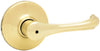 Kwikset  Dorian  Polished Brass  Steel  Privacy Lever  3  Right Handed