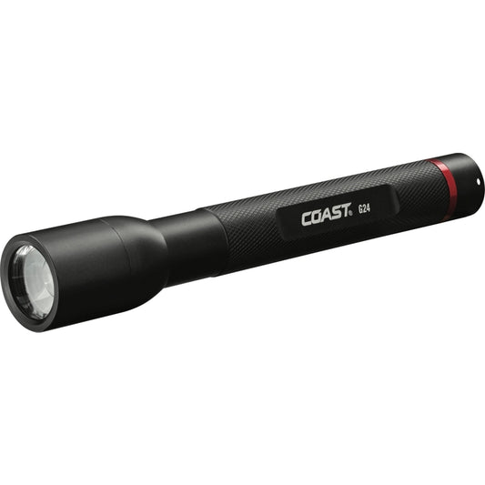 Coast Black Aluminum Waterproof LED Flashlight 200 lm. 6 L x 0.5 W in. with Alkaline AA Battery