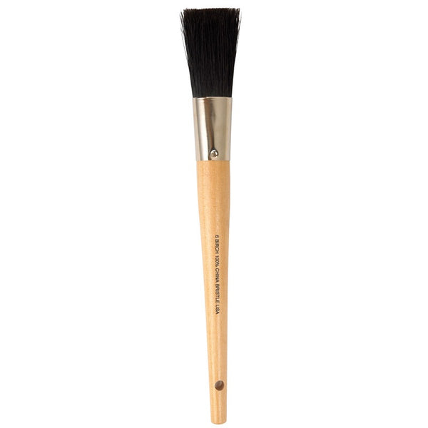 #6 Oval Sash Brush, China Bristle With Wood Handle