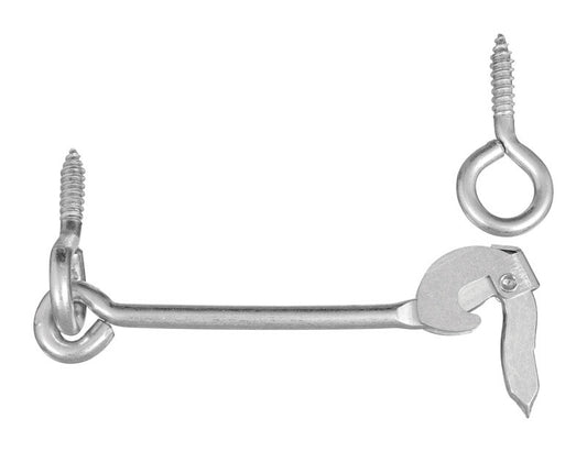 National Hardware Zinc-Plated Silver Steel 6 in. L Safety Gate Hook 1 pk