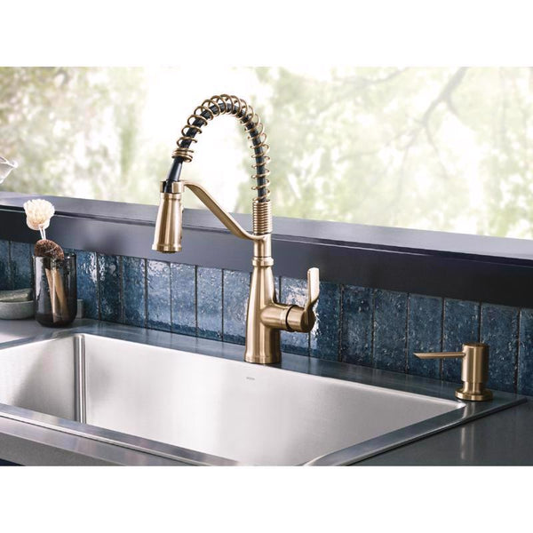 Moen Nolia One Handle Bronzed Gold Pull-Down Kitchen Faucet - Deal of The Week
