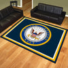 U.S. Navy Crest 8ft. x 10 ft. Plush Area Rug