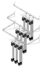 Southern Imperial 1.25 in. H X 22 in. W Silver Organizer Rack  Metal (Pack of 6).