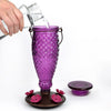 Perky-Pet Hummingbird 24 oz. Glass/Plastic Diamond Wine Nectar Feeder 5 ports (Pack of 2)