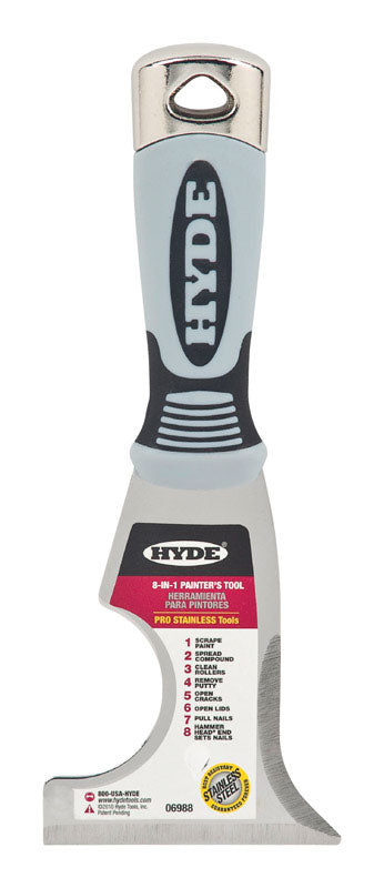 Hyde Pro Stainless 3 In. W Stainless Steel Stiff Multi Tool