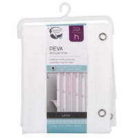 Zenna Home 72 in. H X 70 in. W White Solid Shower Curtain Liner PEVA