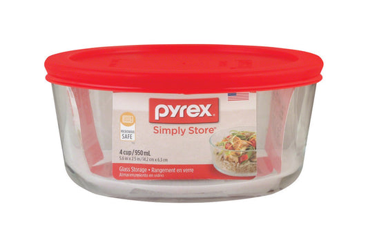 Pyrex 4 cup Food Storage Container Clear (Pack of 4)
