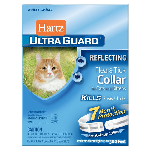 Hartz UltraGuard Solid Cat Flea and Tick Collar Tetrachlorvinphos 0.53 oz