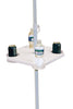 Rio Brands White Square Plastic Umbrella Table
