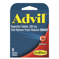 Advil 200 mg Orange Pain Reliever/Fever Reducer (Pack of 6)