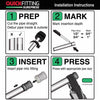 Quickfitting 3/4 in. Press in. X 3/4 in. D Press in. Copper 90 Degree Elbow