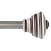 Kenney Jayden Pewter Silver Square Curtain Rod 66 in. L X 120 in. L
