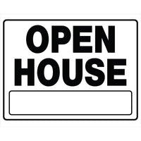 Hillman English White Open House Sign 20 in. H X 24 in. W (Pack of 6)