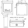 Architectural Mailboxes Townhouse Classic Galvanized Steel Wall Mount Black Mailbox - Open Box