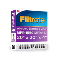 Filtrete 20 in. W X 20 in. H X 4 in. D Polyester 12 MERV Pleated Allergen Air Filter (Pack of 4)