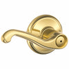 Schlage Flair Bright Brass Privacy Lockset 1-3/4 in.