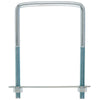 Hampton 3/8 in. x 4 in. W x 6 in. L Coarse Zinc-Plated Steel Square Bend U Bolt (Pack of 10)