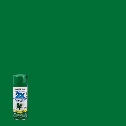 Rust-Oleum Painter's Touch Ultra Cover Gloss Meadow Green Spray Paint 12 oz. (Pack of 6)