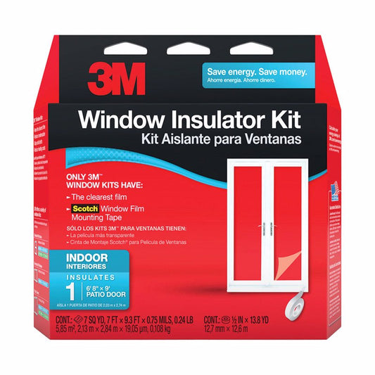 3M Clear Plastic Window Insulation Kit 9 L ft. x 0.75 mil. Thick