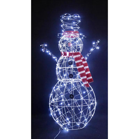 Celebrations LED Cool White 48 in. Lighted Snowman Yard Decor