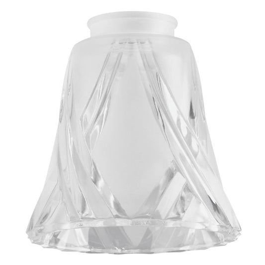 Westinghouse 8127000 2-1/4" Frosted & Clear Cross Lamp Shade (Pack of 6)
