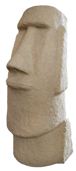 Estatua de cabeza de Isla de Pascua: apariencia de piedra arenisca natural, 28" de altura