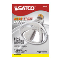Satco 125 watt R40 Heat Lamp Incandescent Bulb E26 (Medium) Clear 1 pk