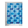 iDesign 72 in. H X 72 in. W Blue Moby Shower Curtain Polyethylene