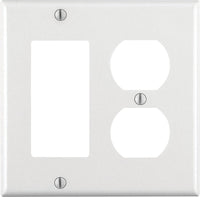 Leviton White 2 gang Thermoset Plastic Decorator/Duplex Wall Plate 1 pk
