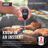Weber Instant Read Digital Thermometer for Grilling Quick Accurate Temperature Display 