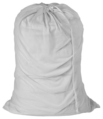 Honey-Can-Do White Mesh Fabric Collapsible Laundry Bag