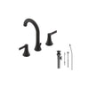 Ultra Faucets Black 1.2 GPM Nita Collection Widespread Lavatory Faucet 8 in.
