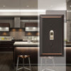 Amerelle Century Aged Bronze Stamped Steel 2-Gang Square Toggle Wallplate 4.56 W x 4.94 H in.