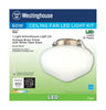 Westinghouse Antique Brass White Schoolhouse Ceiling Fan Light Kit - Open Box