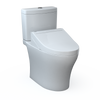 TOTO®WASHLET+®  Aquia IV Two-Piece Elongated Dual Flush 1.28 and 0.9 GPF Toilet and WASHLET C5 Bidet Seat, Cotton White - MW4463084CEMGN#01