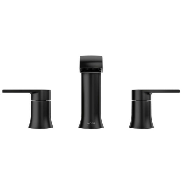 Grifo para baño Moen Genta negro mate de 8 a 16 pulgadas.