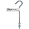 Hampton Small Zinc-Plated Silver Steel 4 in. L Clothesline Bolt Hook 80 lb. 1 pk (Pack of 10)
