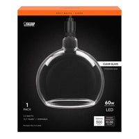 Feit G63 E26 (Medium) Filament LED Bulb Soft White 60 Watt Equivalence 1 pk - Open Box