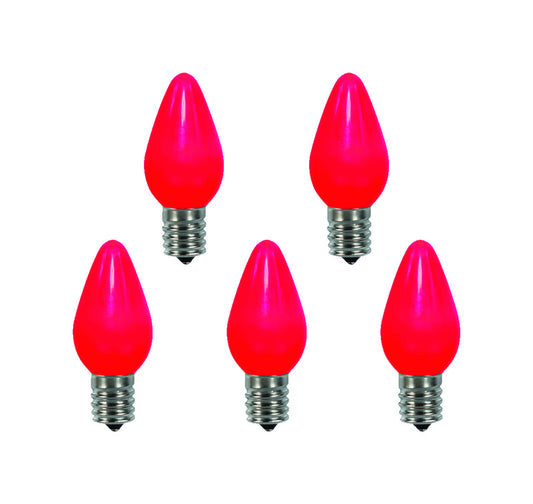 Holiday Bright Lights Incandescent C7 Red 25 ct Replacement Christmas Light Bulbs 1 ft.