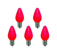 Holiday Bright Lights Incandescent C7 Red 25 ct Replacement Christmas Light Bulbs 1 ft.